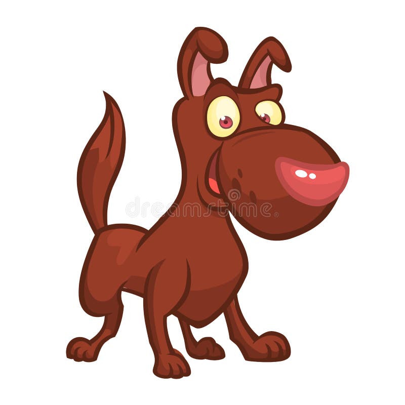 Cartoon funny dog. Vector illustration stock illustration