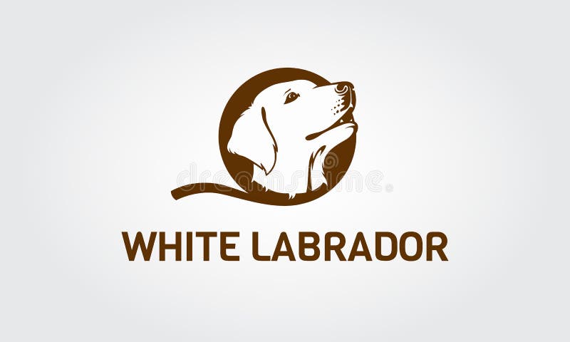 White labrador vector logo template. stock illustration