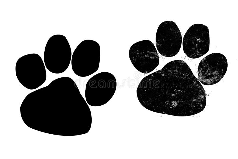 Dog or Cat Print Logo on White Background. Image - Image of black, canine: 166373483