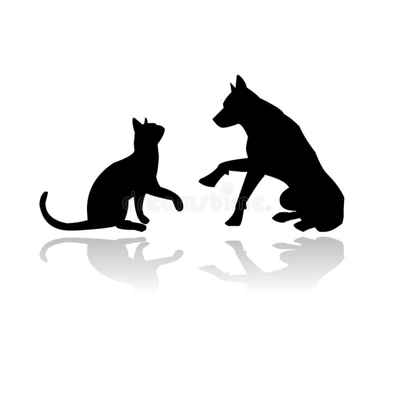Playing Dogs Silhouette Stock Illustrations – 498 Playing Dogs
