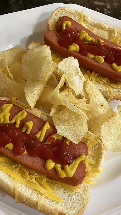 Dog and Chips stock image. Image of chips, classic, potato 180868981