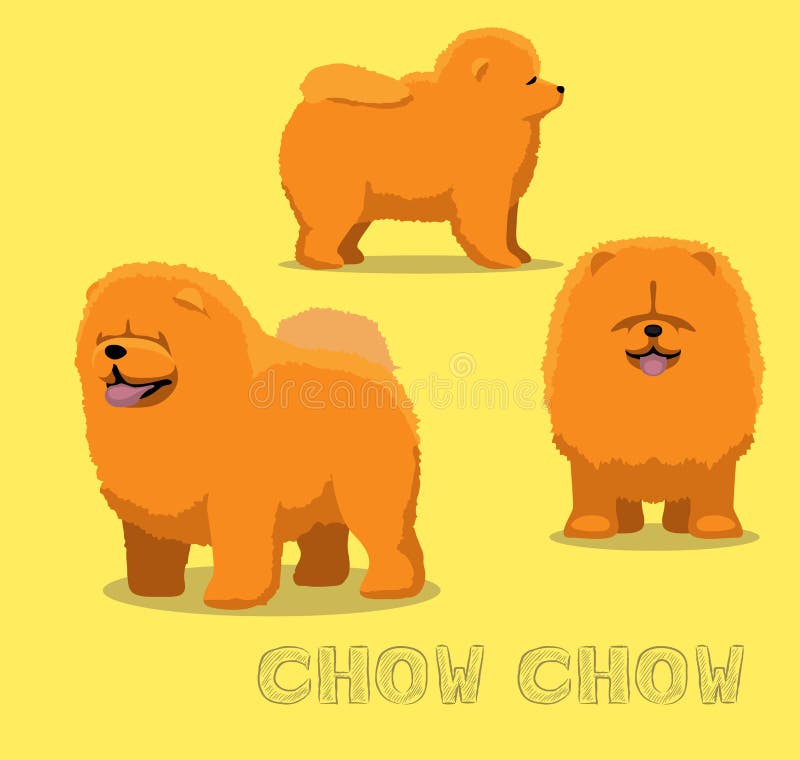 Dog Chow Chow Cartoon Vector Illustration Stock Vector - Illustration