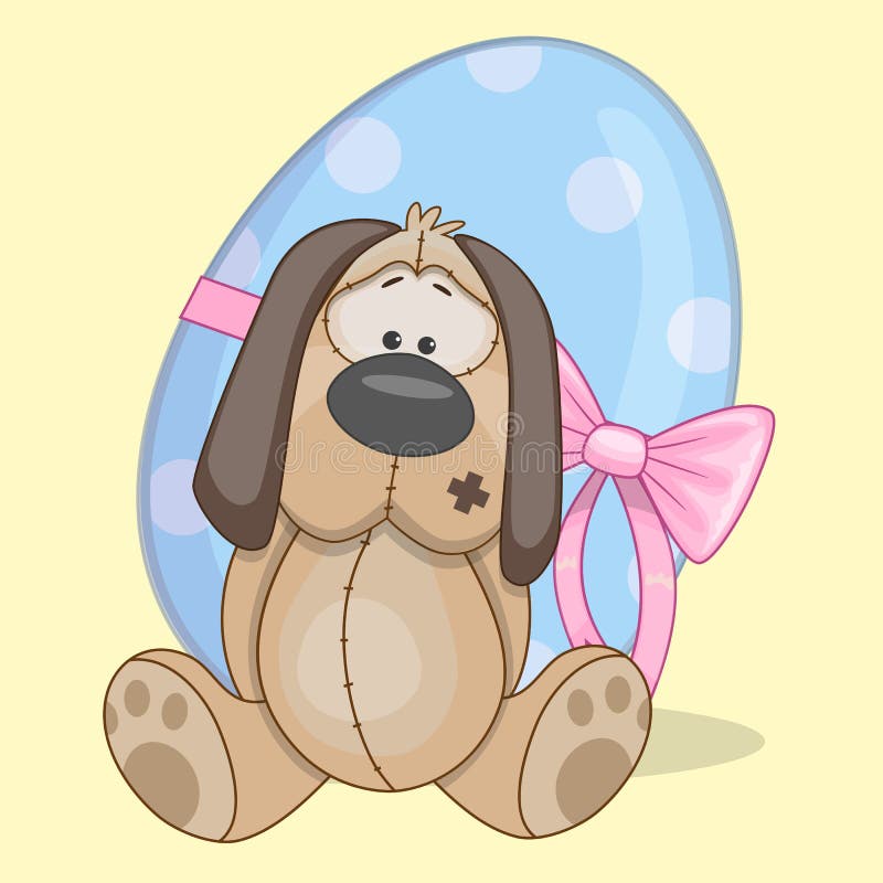 Dog with egg stock vector. Illustration of smiling, illustrations
