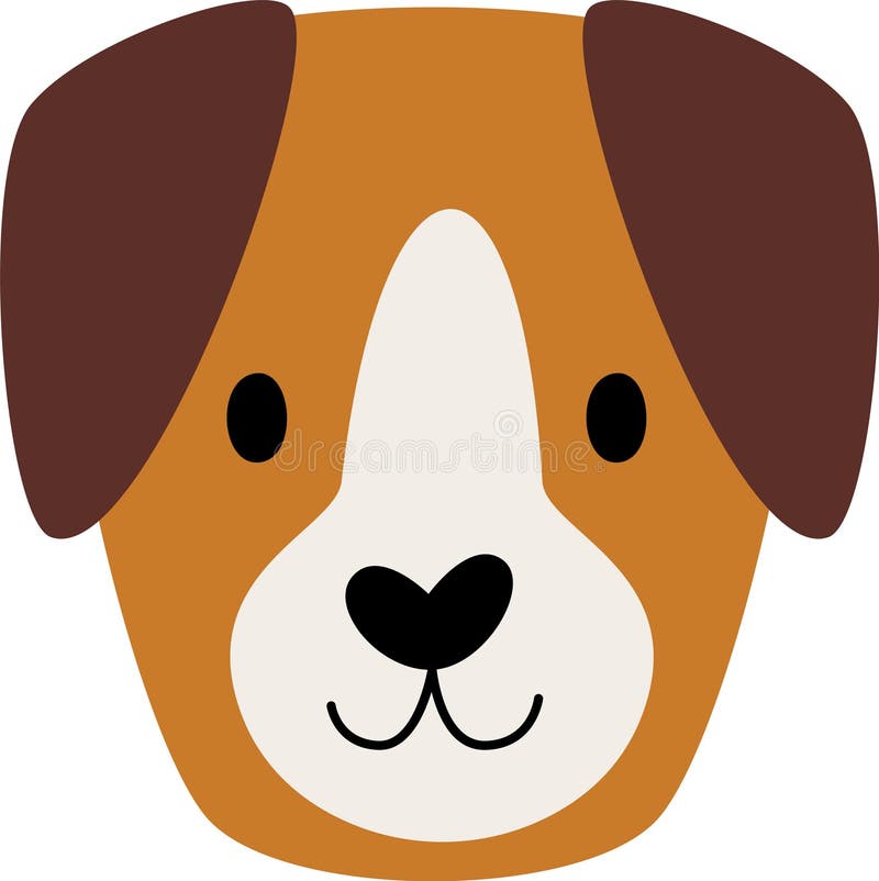 Dog Face Childish stock vector. Illustration of face 306218096