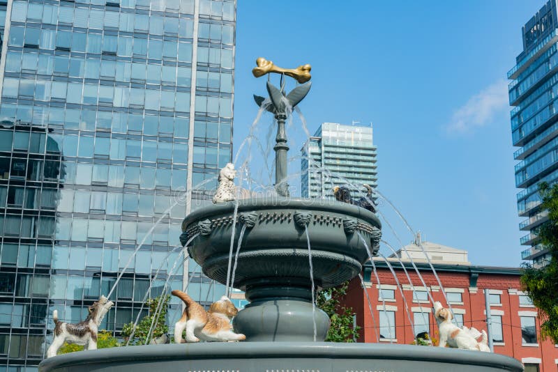 Berczy Park Dog Fountain In Toronto, Canada Editorial Image Image of