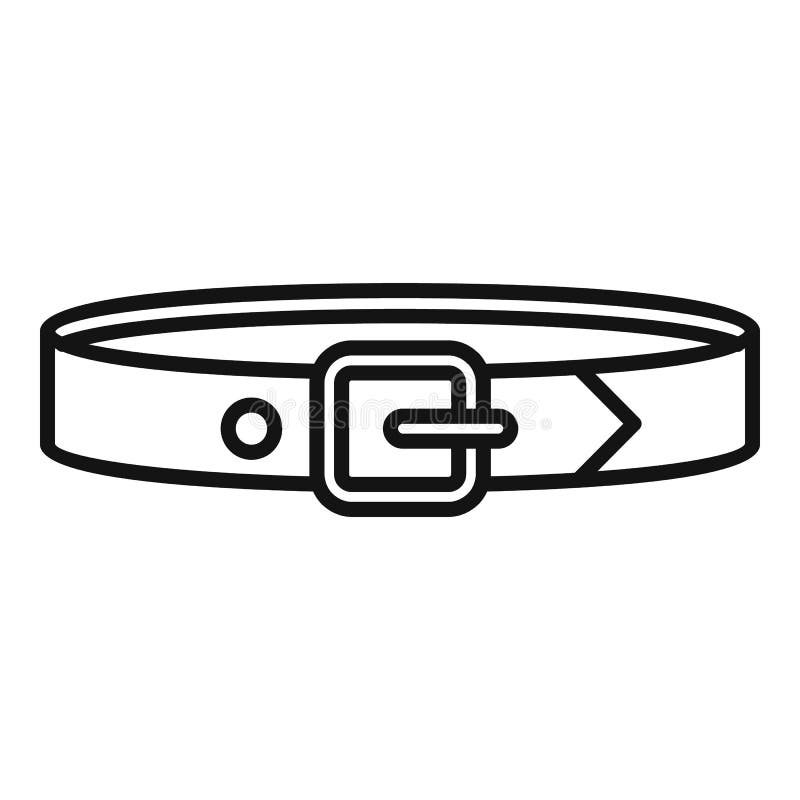 Dog Leather Belt Icon, Outline Style Stock Vector - Illustration of ...