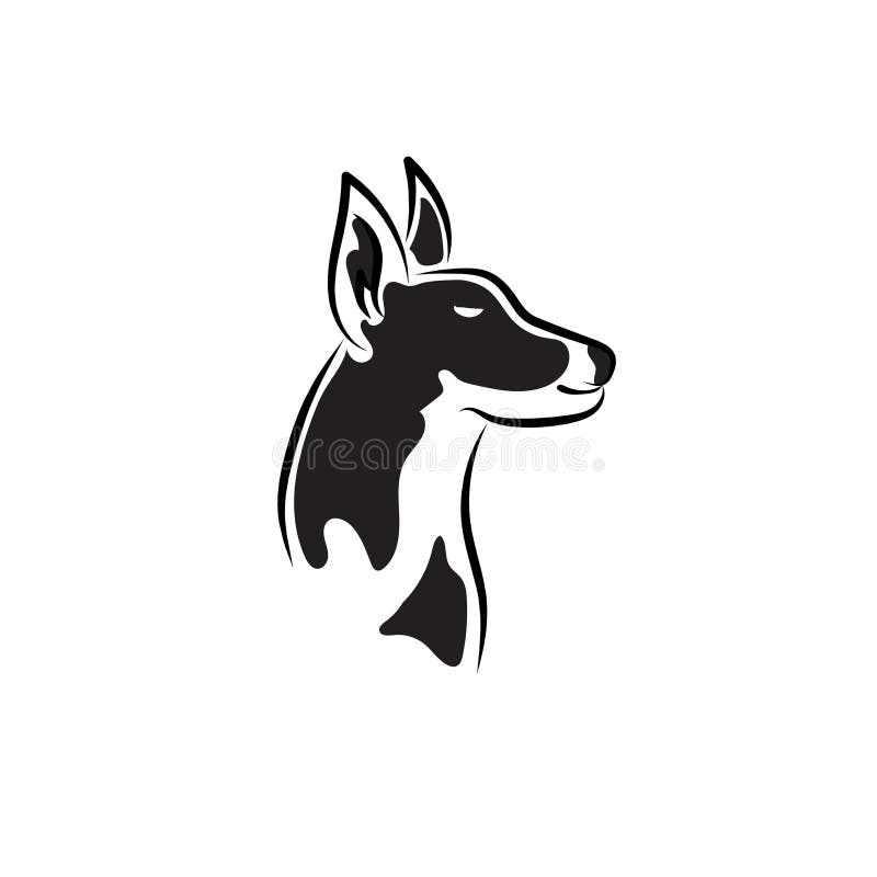 Dog Head Vector Illustration Stock Illustration - Illustration of ...