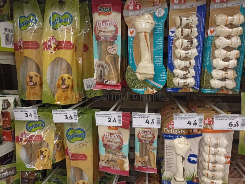 Dog Hide Chews and Bones for Sale in a Pet Supermarket Editorial Photo Image of chews