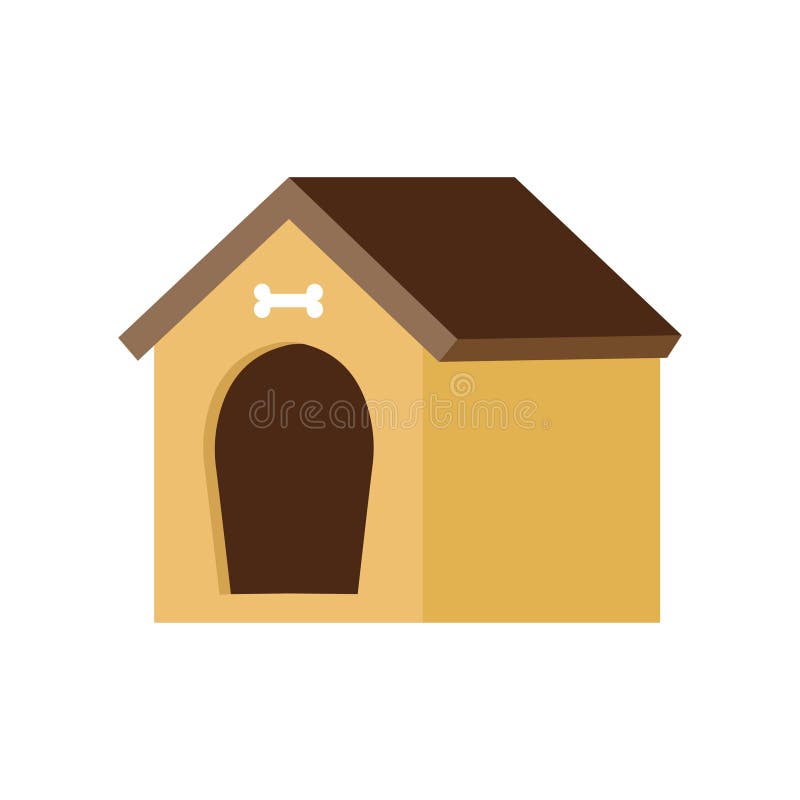 Dog House Isolated On White Background Stock Vector - Illustration of