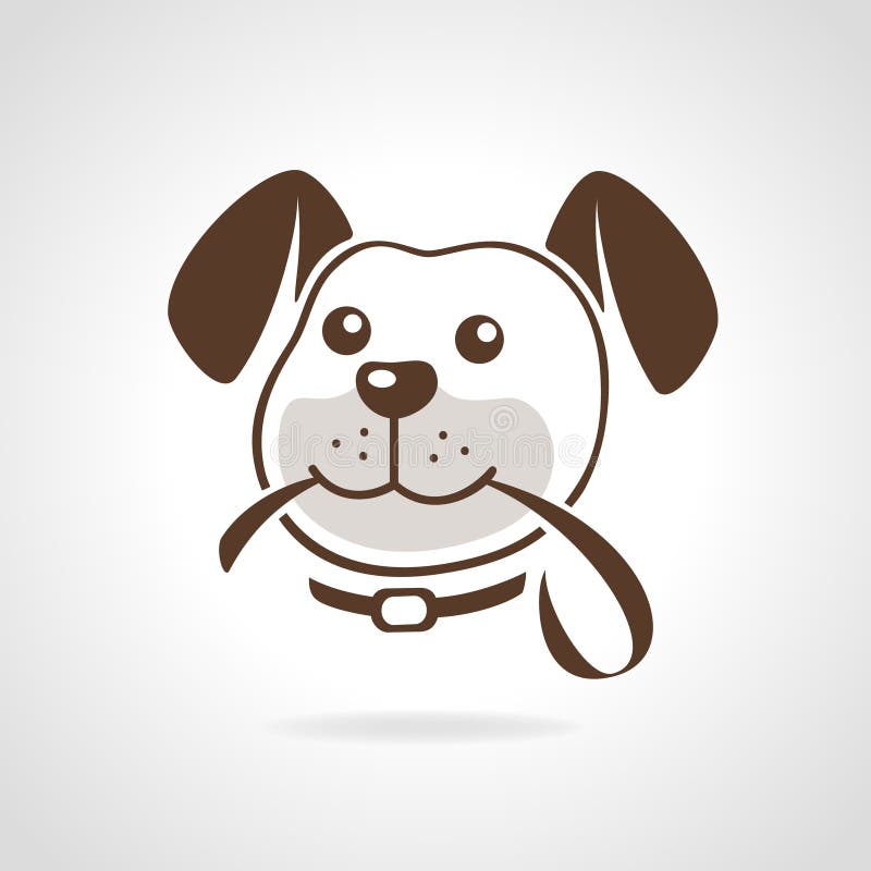 Dog with leash vector illustration Dog with leash vector illustration