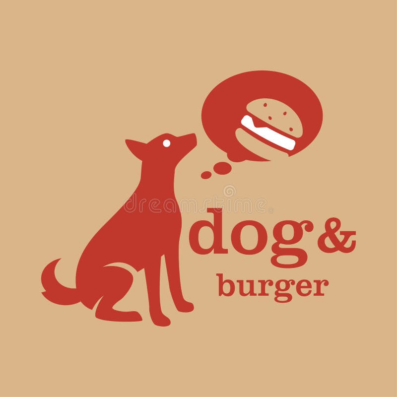 Dog Burger Logo stock illustration. Illustration of logo 247783166