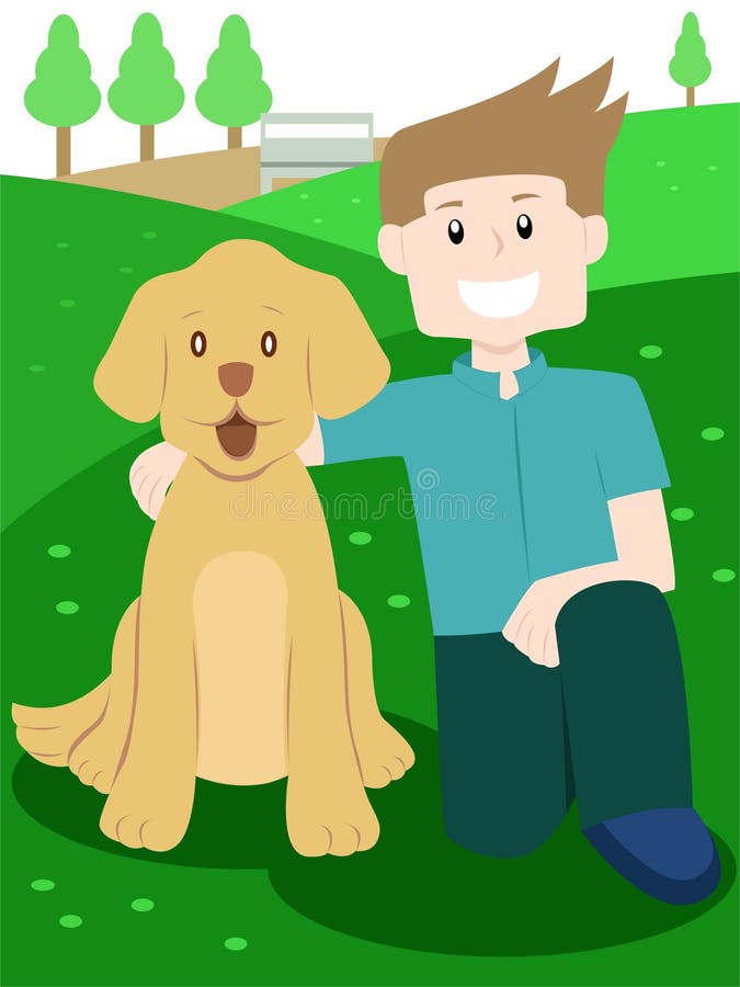 Dog Lover stock vector. Illustration of bright, young 63330834