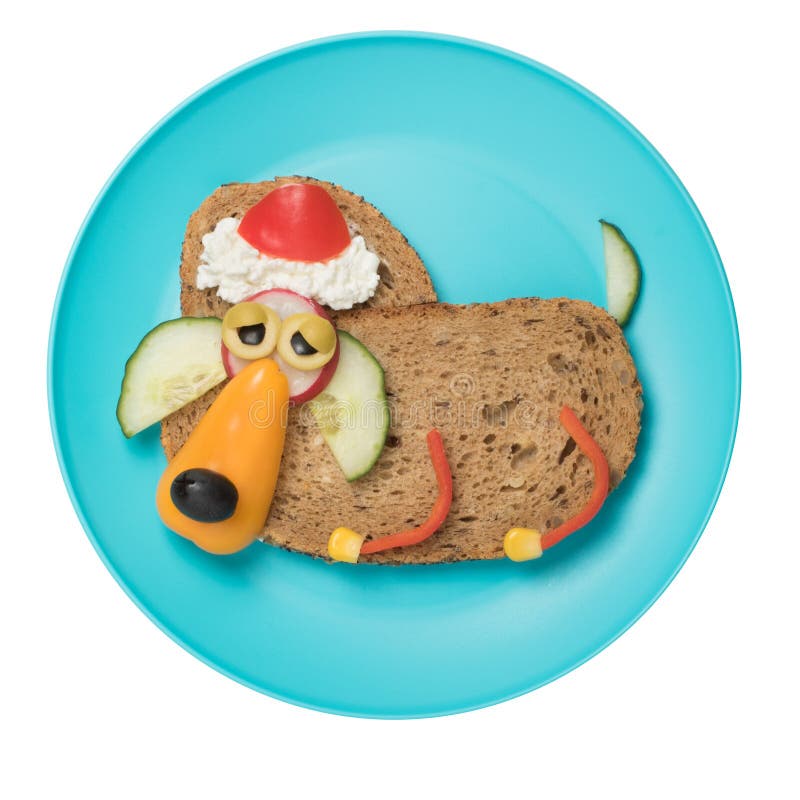 Dog Made As a Sandwich on Plate Stock Photo - Image of cook, breakfast ...