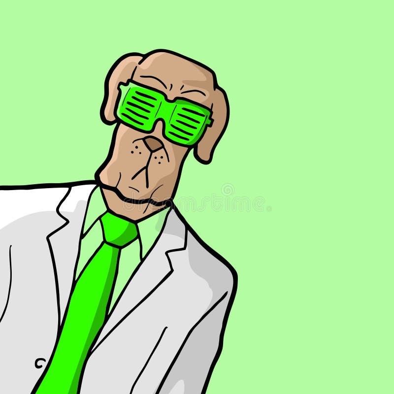 Dog man vector illustration