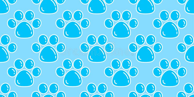 Dog Paw Seamless Pattern Vector Footprint Cat Paw Isolated Bubble Wallpaper  Background Stock Illustration - Illustration of background, mark: 123805264