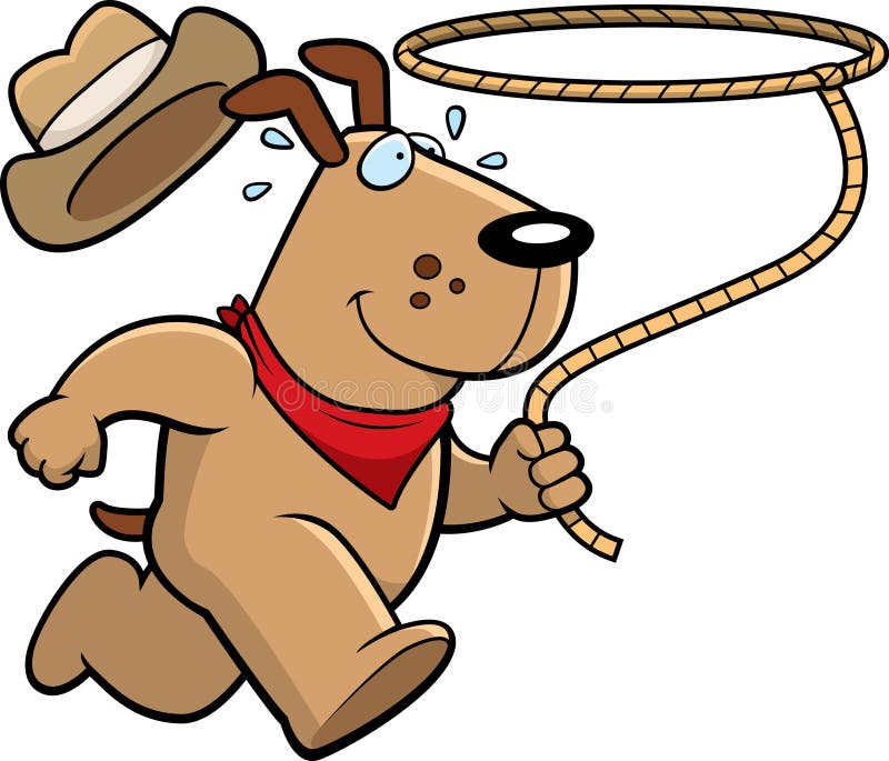 Dog Rodeo stock vector. Illustration of rope, lasso, animal 15488399