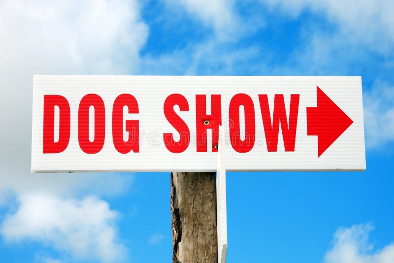 Dog show sign