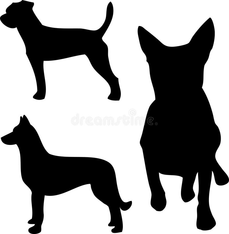 Dog silhouettes