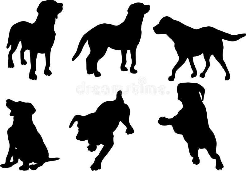 Download Dog silhouettes collection stock vector. Illustration of back - 3907796