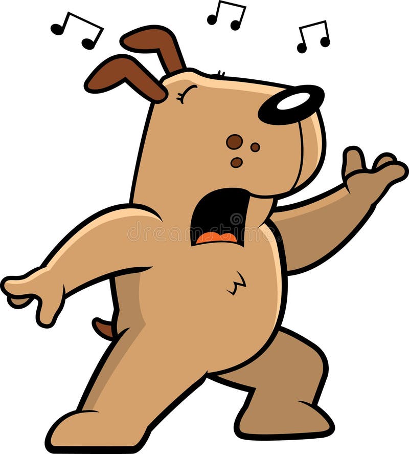 singing dog cartoon