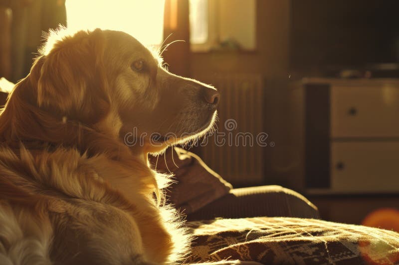 A Dog is Sitting on a