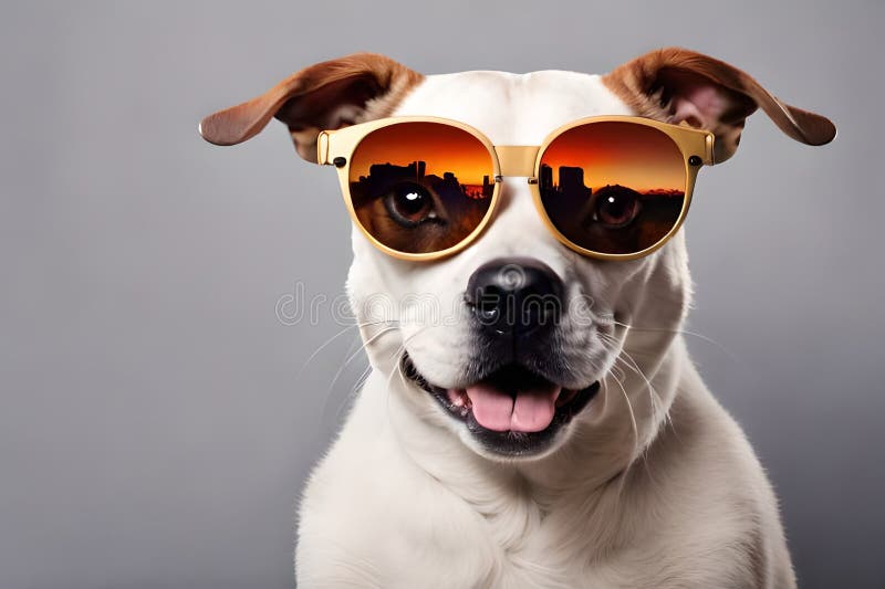 Dog with sunglasses stock illustration. Illustration of animal 277897802