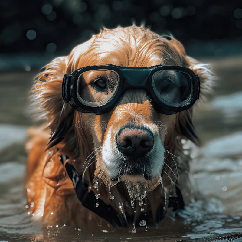 Dog Swimming Ai Stock Illustrations 1,350 Dog Swimming Ai Stock
