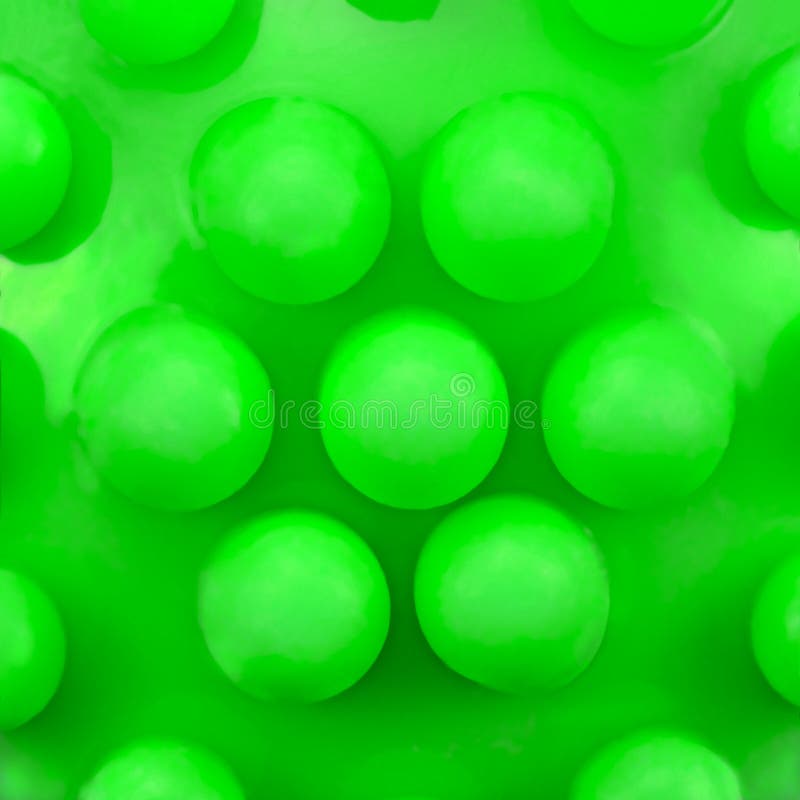 Dog teeth massage toy ball knobs pattern, large deailed green macro closeup