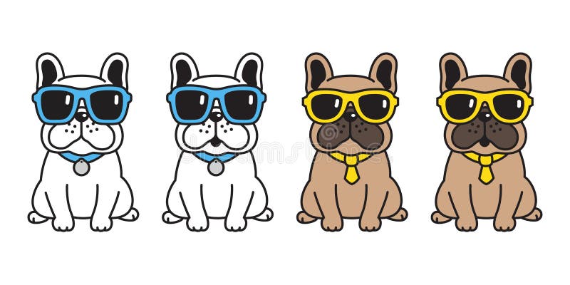 Dog Vector French Bulldog Sunglasses Icon Cartoon Character Puppy Logo  Illustration Stock Illustration - Illustration of pedigree, footprint:  137711500