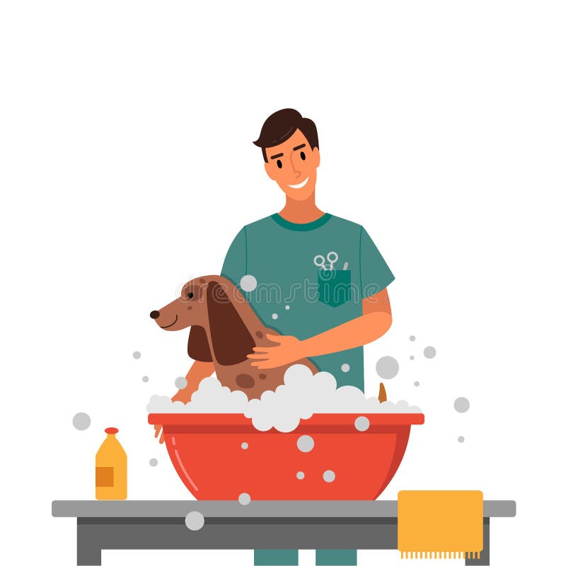 Jack wash the dog. Washing a Dog рисунок. Иконка иллюстрация моют собаку. Girl is washing a Dog. Bath vets product.