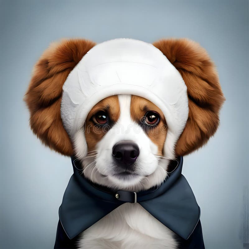 Dog Wearing Clothes Looking Cute Ai Generated Image Stock