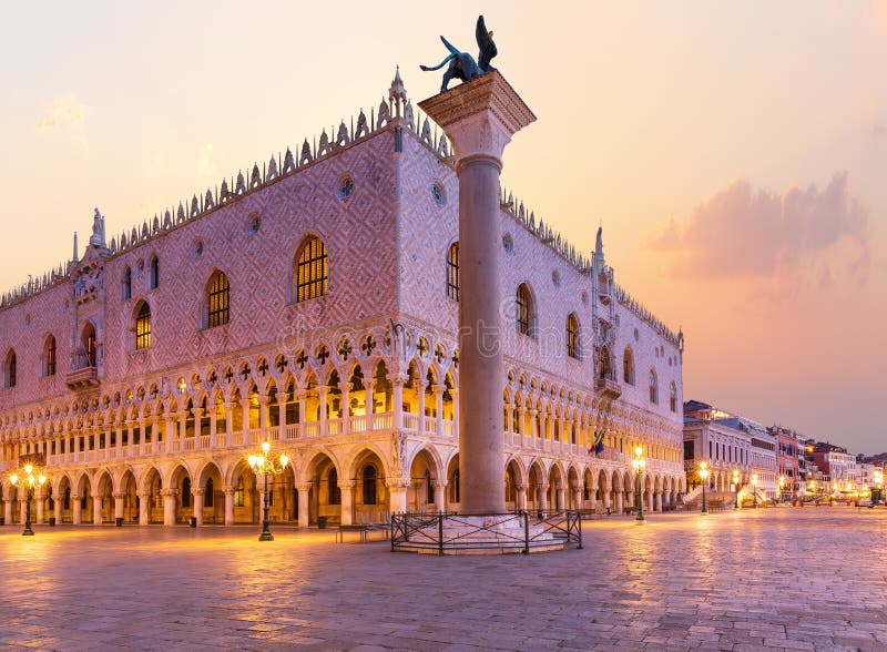 Doge`s Palace near San Marco Square, Venice, Italy