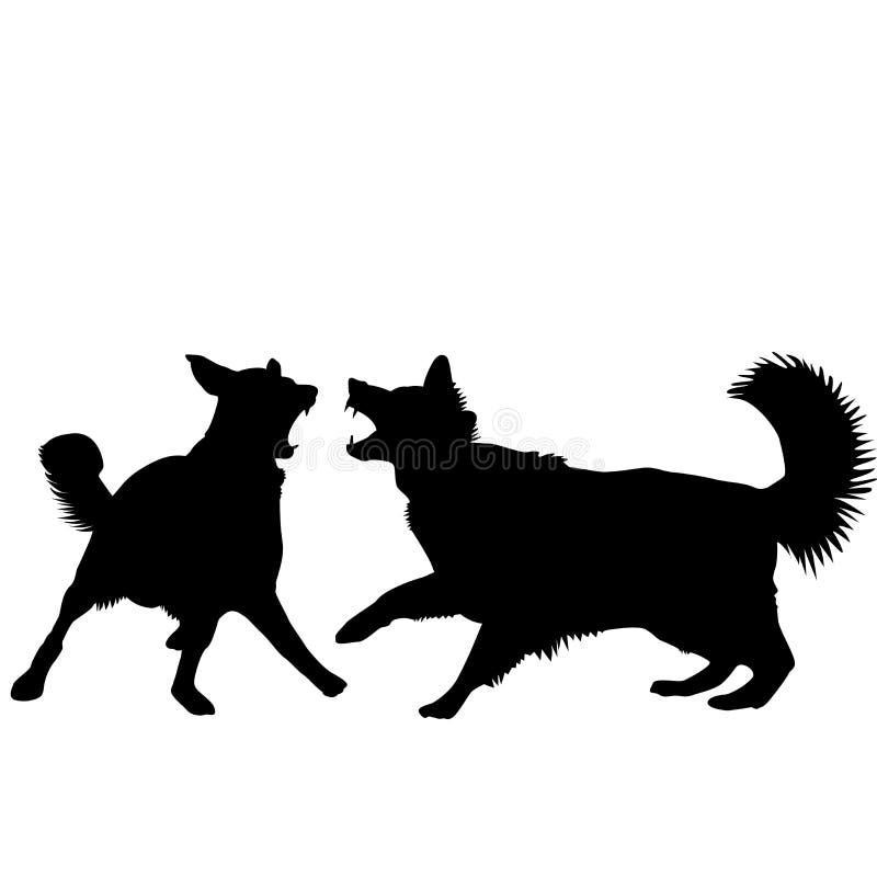 Dogs Fight Stock Vector - Image: 53417362
