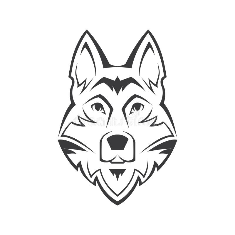 Dogs head symbol royalty free illustration