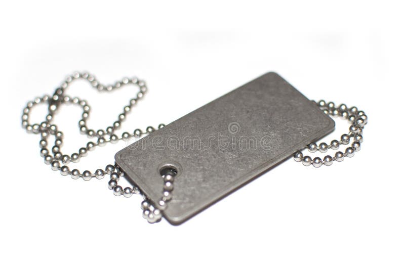 Dogtag em branco do exército fotografia de stock royalty free Dogtag em branco do exército fotografia de stock royalty free