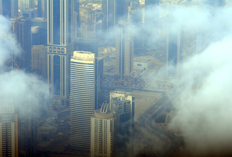 Doha Behind the Clouds, Qatar Stock Image Image of space, settlement
