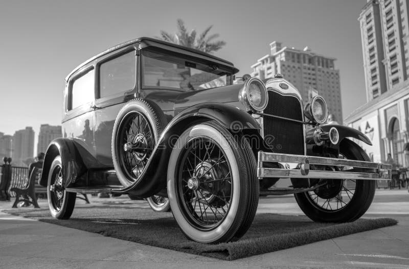 Doha,Qatar 30 March 2020 1929 Ford Model a Classic Car Editorial
