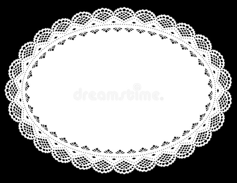 Decorative oval lace doily place mat for decorating, sewing, celebrations, arts, crafts, cake decorating and setting table. Copy space. EPS8 compatible. Decorative oval lace doily place mat for decorating, sewing, celebrations, arts, crafts, cake decorating and setting table. Copy space. EPS8 compatible.