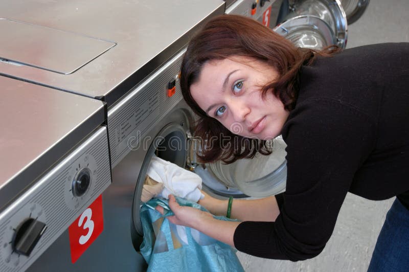 Doing the Laundry stock image