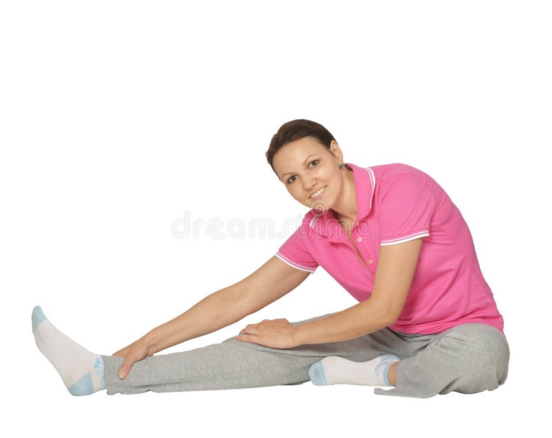 Doing sports exercise stock image. Image of calm, alone - 47951535