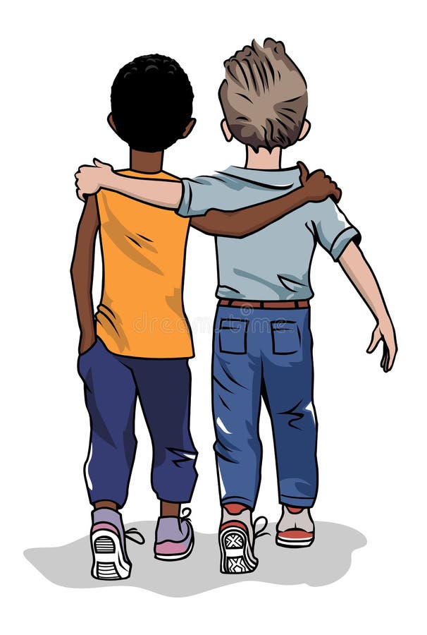 Dois amigos ilustração do vetor Dois amigos ilustração do vetor