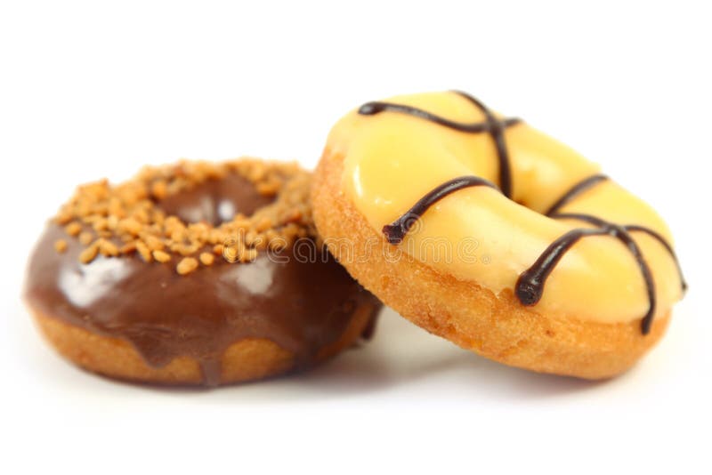 Dois donuts fotografia de stock