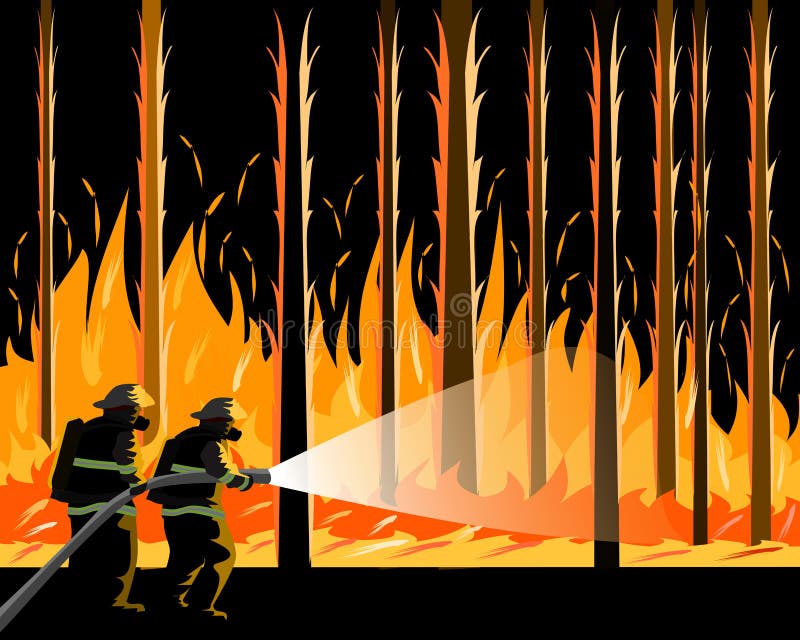 Linha Dois De Fogo Sem Emenda Ilustração do Vetor - Ilustração de incêndio,  morno: 94797592