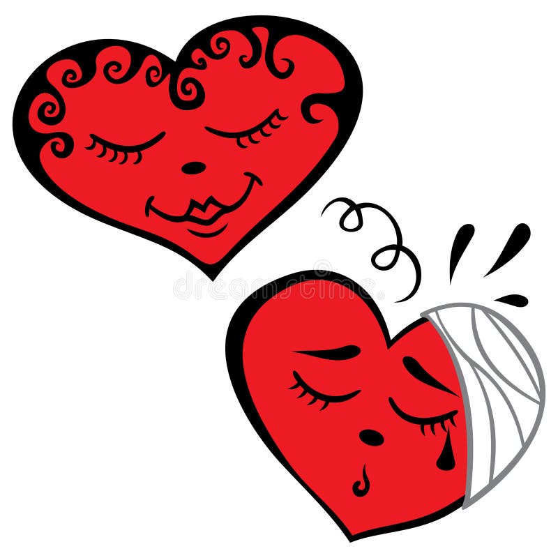 Dois corações ilustração royalty free Dois corações ilustração royalty free