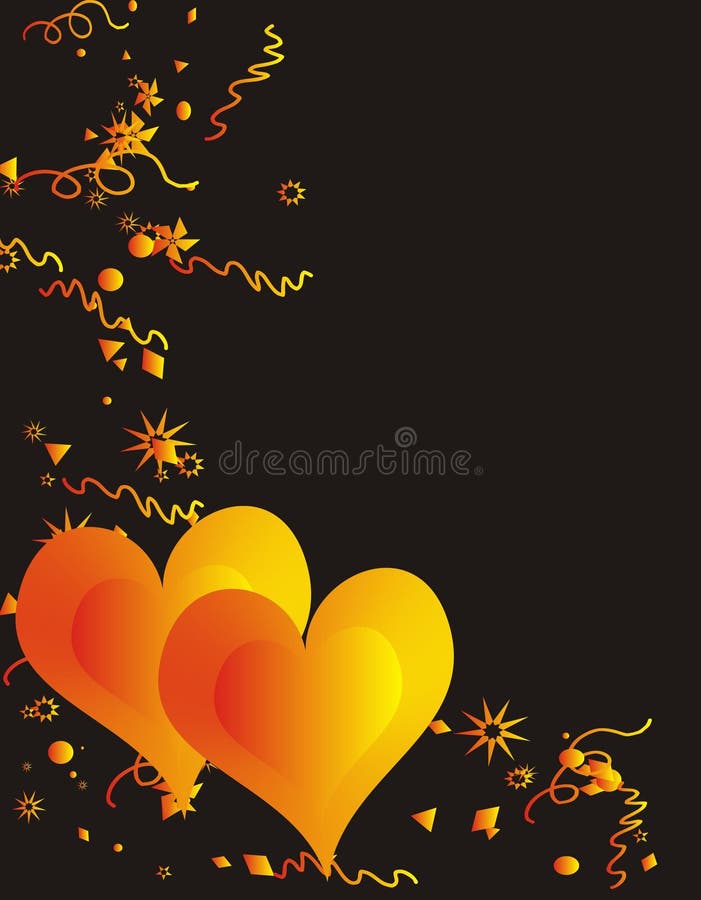 Dois corações Loving ilustração royalty free Dois corações Loving ilustração royalty free