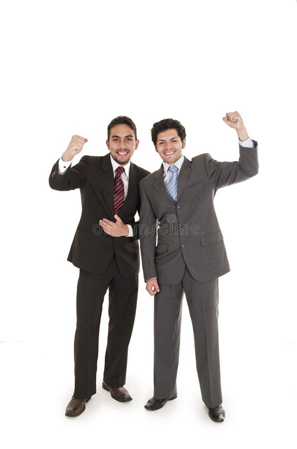 Dois homens elegantes no levantamento dos ternos imagens de stock Dois homens elegantes no levantamento dos ternos imagens de stock