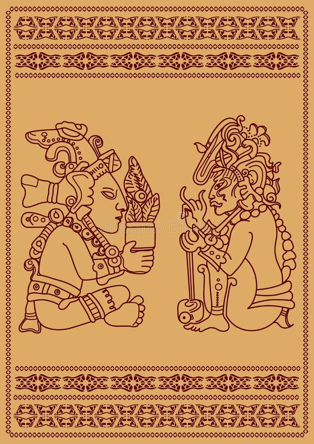 Dois indianos americanos ilustração royalty free Dois indianos americanos ilustração royalty free