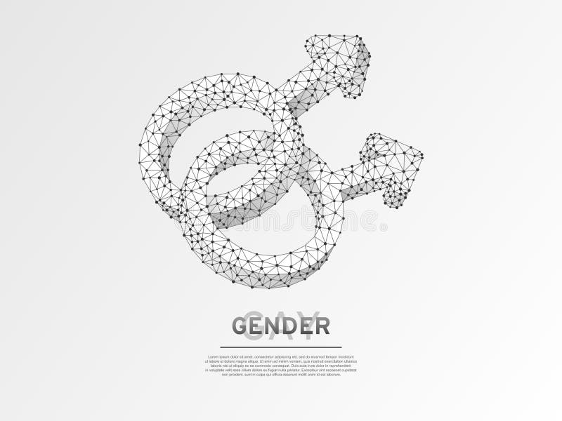 Dois símbolos de gênero homossexuais masculinos Wireframe 3d Homem fraco e homossexualidade Abstract Vetor Origami LGBT ilustração royalty free Dois símbolos de gênero homossexuais masculinos Wireframe 3d Homem fraco e homossexualidade Abstract Vetor Origami LGBT ilustração royalty free