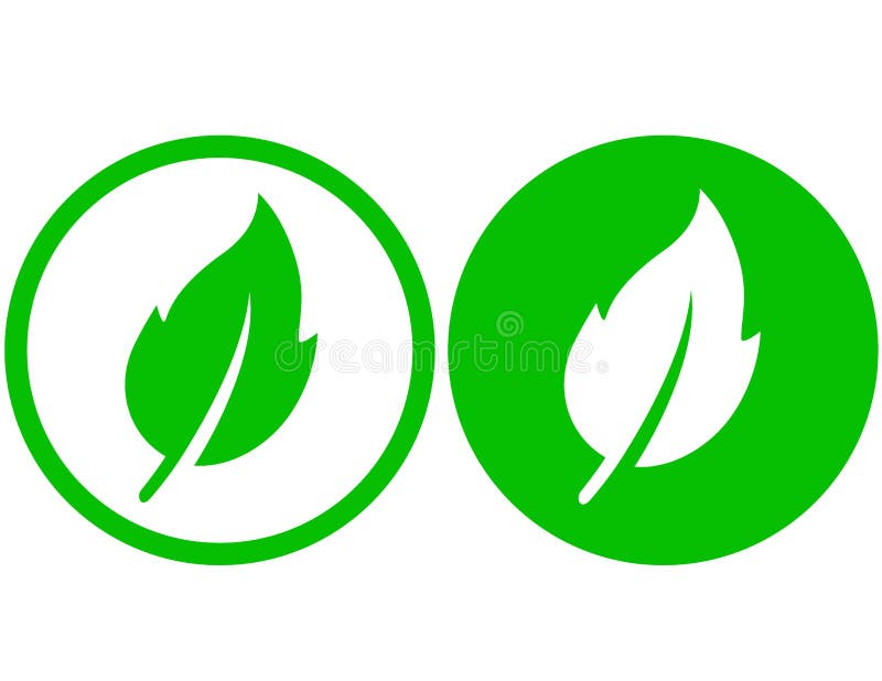 Dois ícones verdes da folha ilustração stock Dois ícones verdes da folha ilustração stock