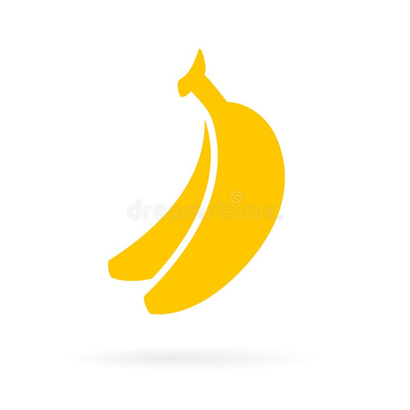 Dojrzała żółta banana wektoru ikona ilustracja wektor